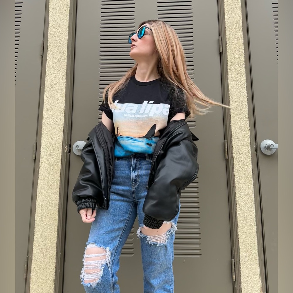 Dua Lipa Radical Optimism Album Art & Tracklist T-Shirt Small
